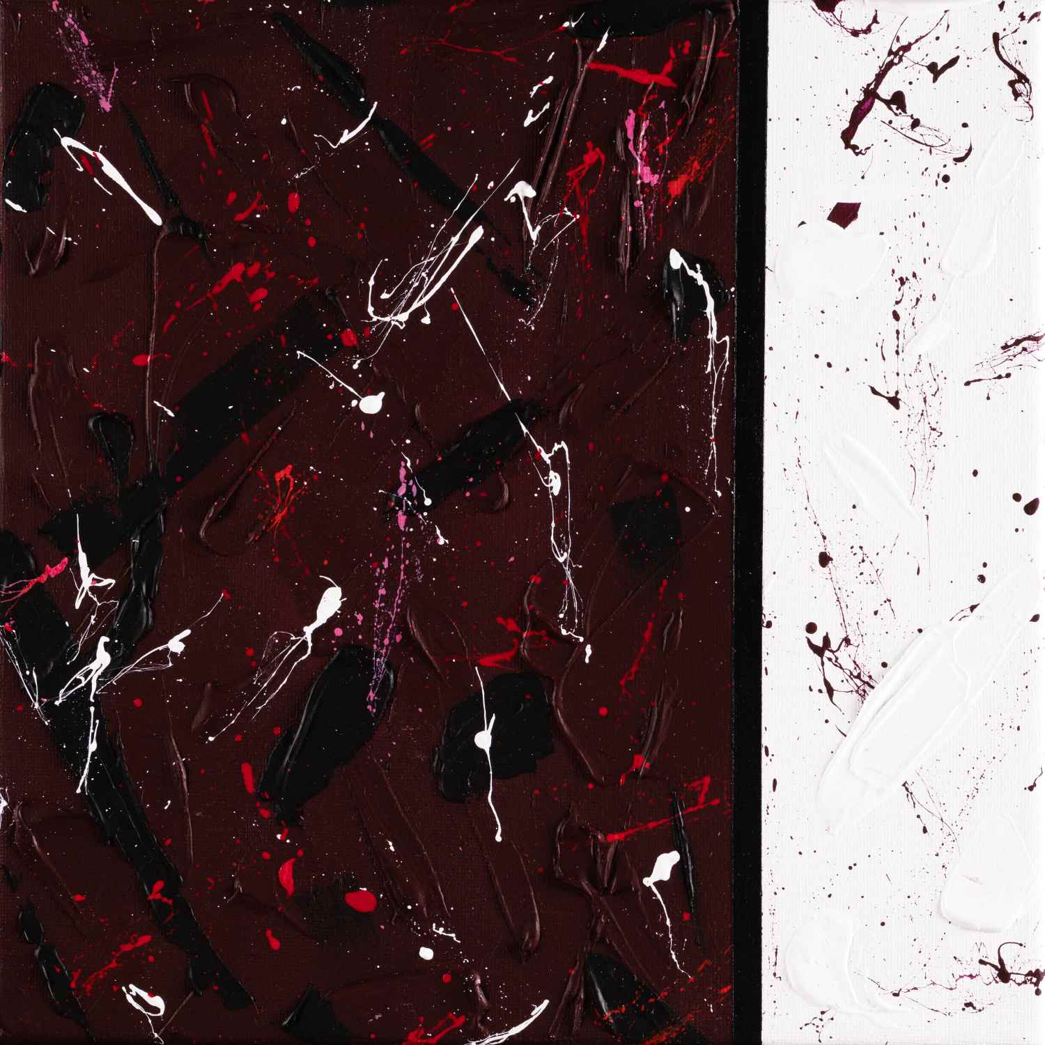 Maroon with Bright Splatter - Print