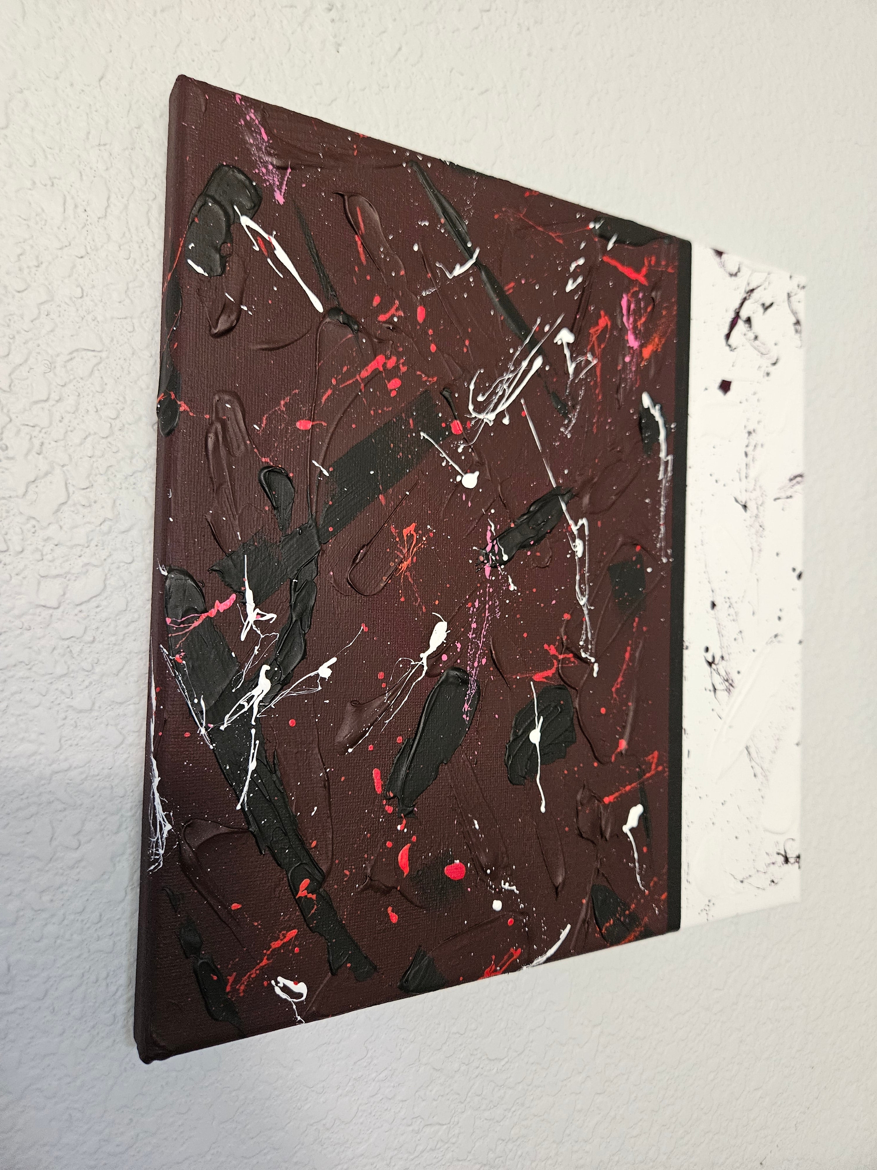 Maroon with Bright Splatter