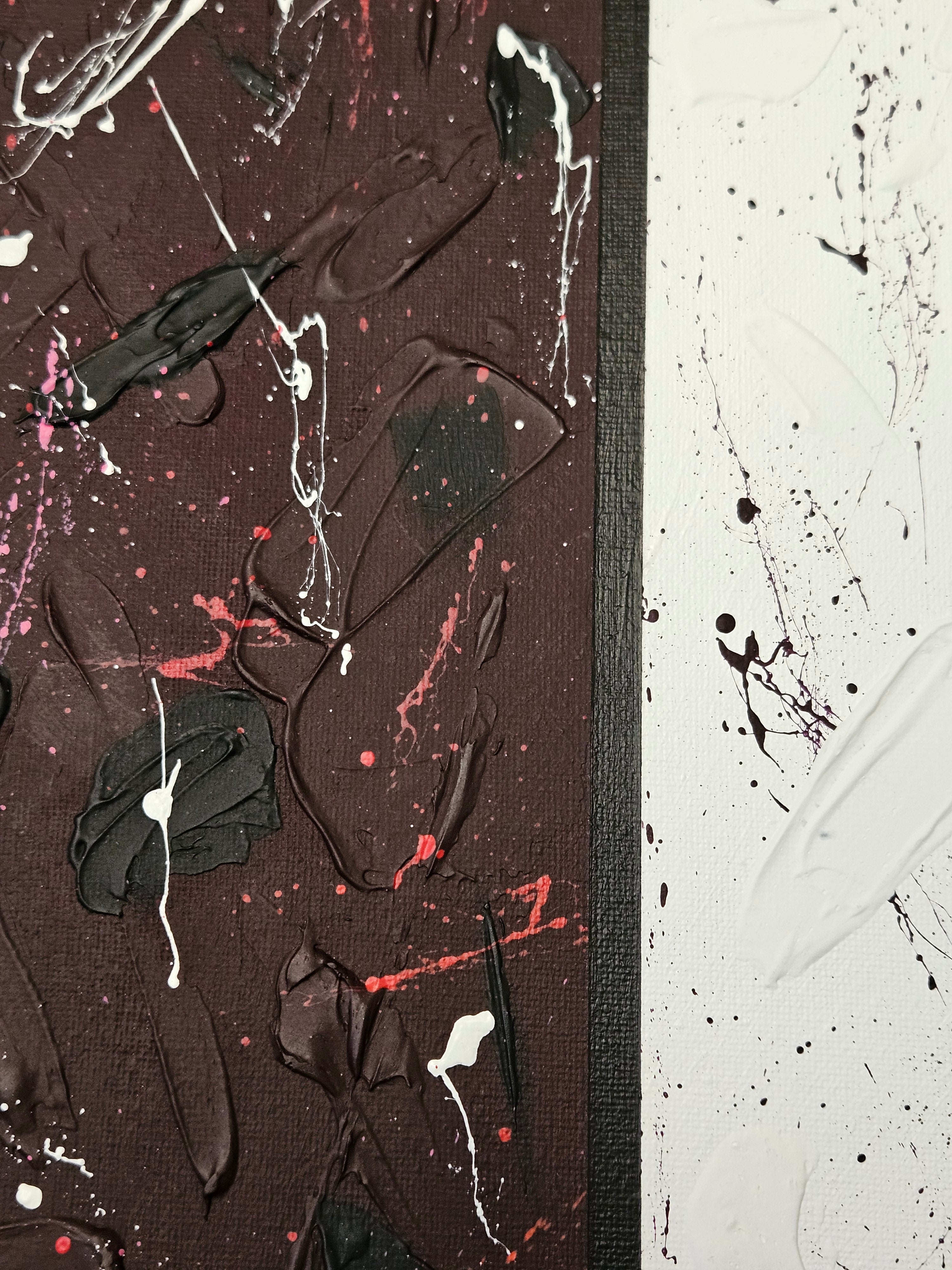 Maroon with Bright Splatter